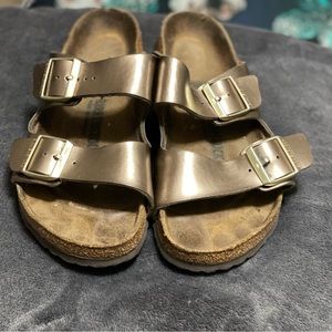 Birkenstock sandals! Size 39! Metallic Taupe